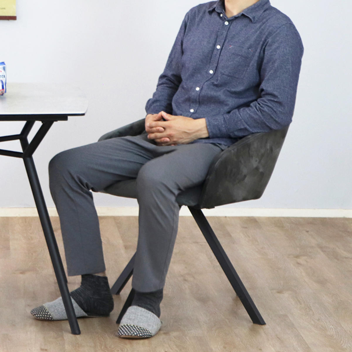 ダイニングチェア 座面高45cm 回転 DAVIS ベルベット調生地 ( チェア ダイニング イス 椅子 食卓椅子 肘掛け ベロア調 回転椅子 デスクチェア いす 食卓 リビング リビングチェア シンプル おしゃれ ) 【グリーン】 グリーン