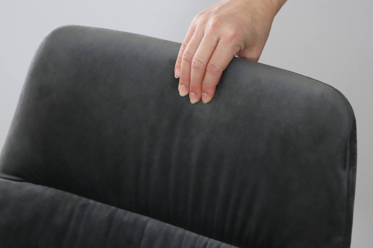 ダイニングチェア 座面高45cm 回転 DAVIS ベルベット調生地 ( チェア ダイニング イス 椅子 食卓椅子 肘掛け ベロア調 回転椅子 デスクチェア いす 食卓 リビング リビングチェア シンプル おしゃれ ) 【グリーン】 グリーン