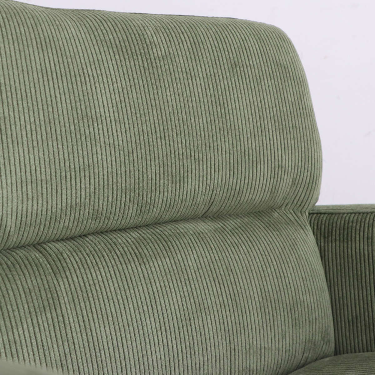 オフィスチェア 座面高43~50.5cm 回転 昇降式 ウォルク コーデュロイ ( ワークチェア パソコンチェア 高さ調節 座面 広め 肘掛け キャスター付き デスクチェア チェア イス オフィス 仕事 在宅 チェアー 椅子 いす ) 【グリーン】 グリーン