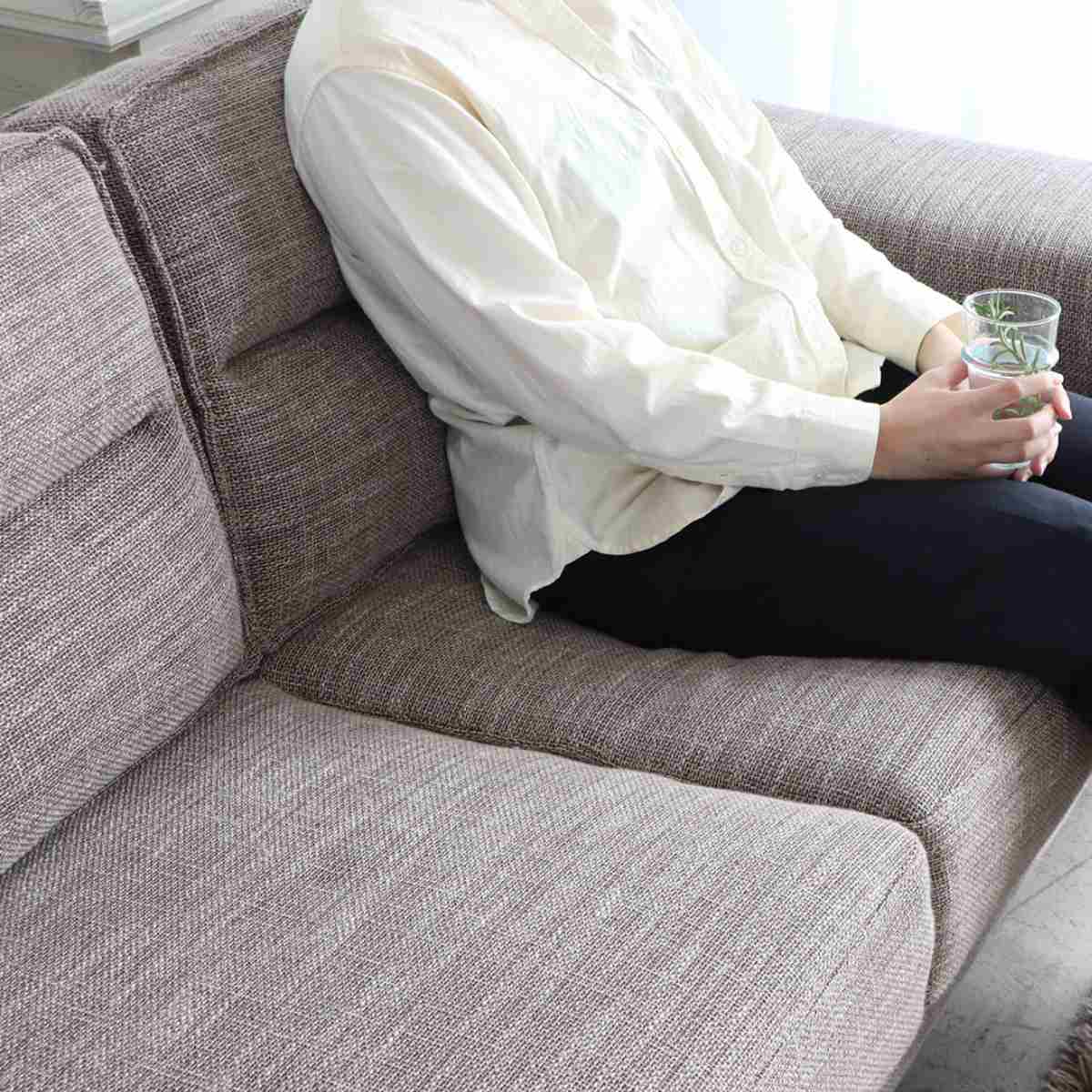 ソファ 幅196cm 3人掛け ヘボン ( リビングソファ ソファー 完成品 肘掛け 広い 座面 ゆったり ごろ寝 ファブリック 木製脚 アンティーク調 ろくろ脚 sofa )