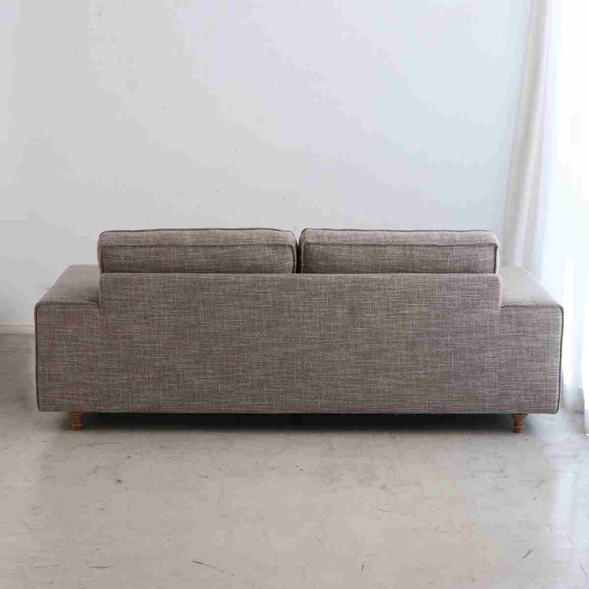 ソファ 幅196cm 3人掛け ヘボン ( リビングソファ ソファー 完成品 肘掛け 広い 座面 ゆったり ごろ寝 ファブリック 木製脚 アンティーク調 ろくろ脚 sofa )