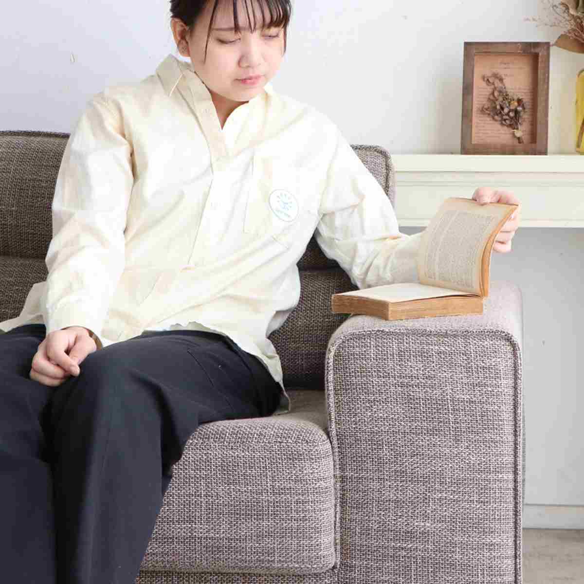 ソファ 幅196cm 3人掛け ヘボン ( リビングソファ ソファー 完成品 肘掛け 広い 座面 ゆったり ごろ寝 ファブリック 木製脚 アンティーク調 ろくろ脚 sofa )