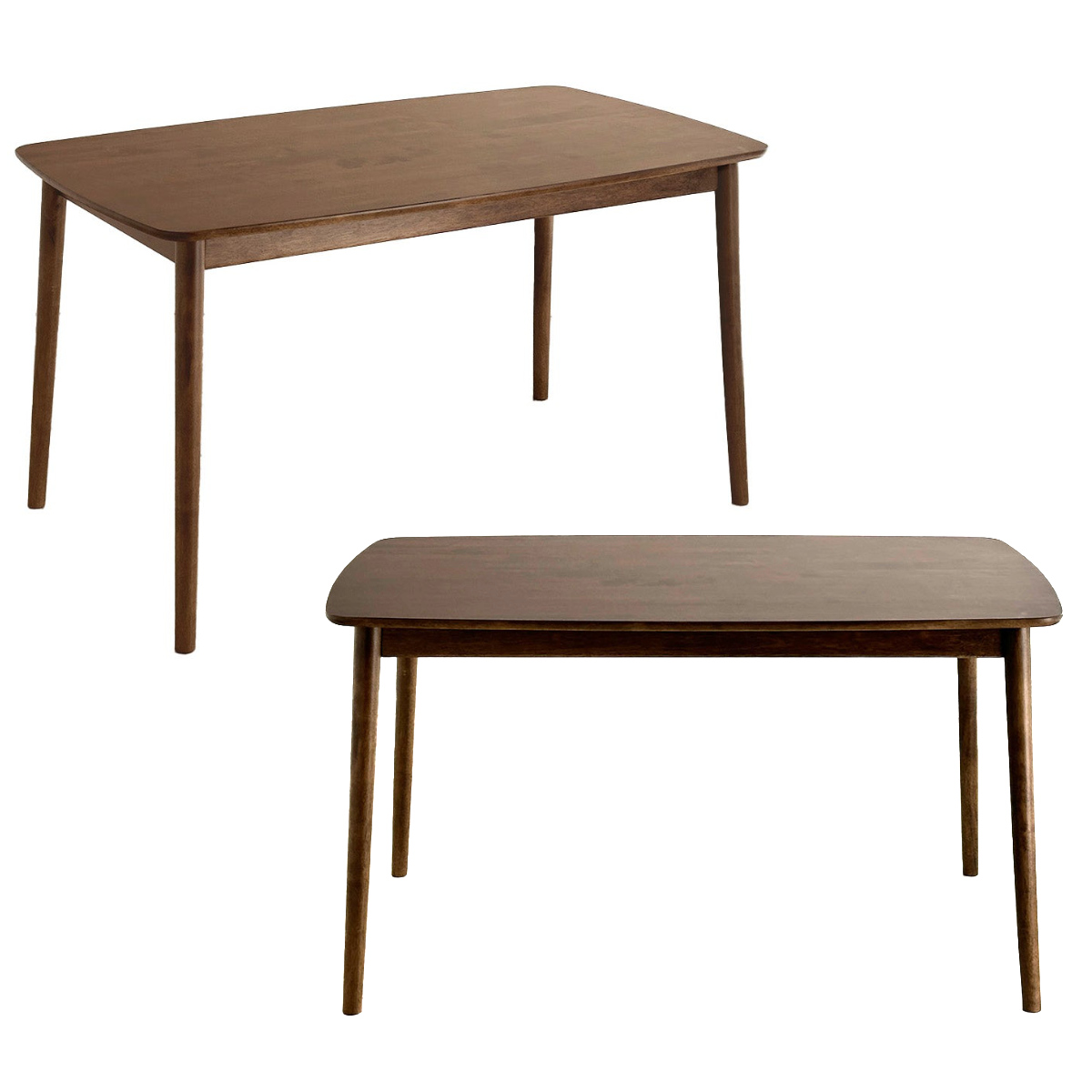 ダイニングテーブル 幅130cm 木製 ( テーブル 食卓テーブル 長方形 机 天然木 木製テーブル 2人 4人 食卓 コンパクト ダイニング 作業 ウッドテーブル 奥行76cm 丸角 )