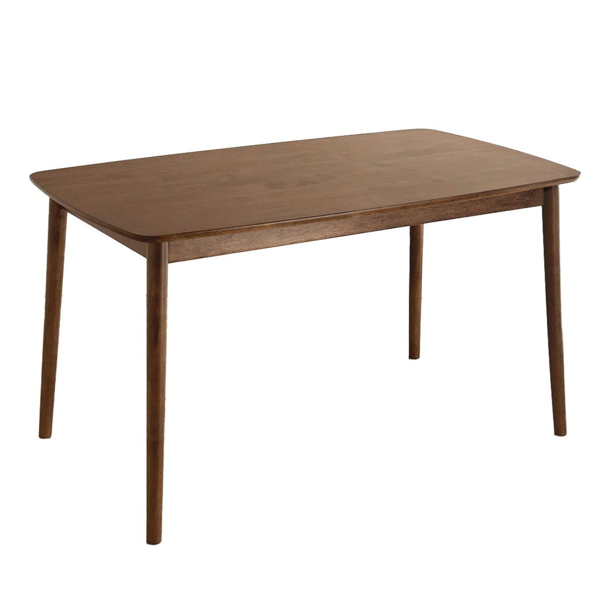 ダイニングテーブル 幅130cm 木製 ( テーブル 食卓テーブル 長方形 机 天然木 木製テーブル 2人 4人 食卓 コンパクト ダイニング 作業 ウッドテーブル 奥行76cm 丸角 )