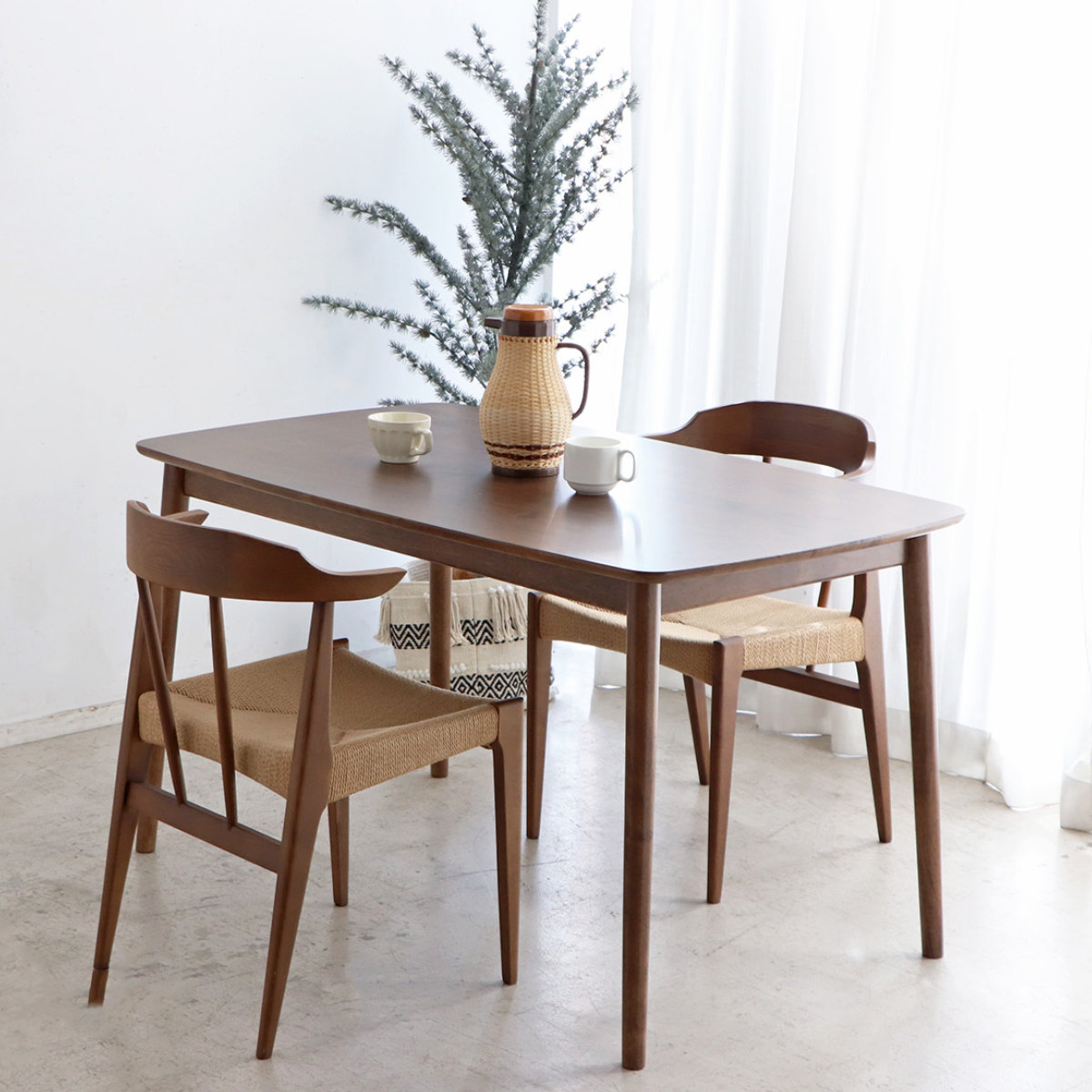 ダイニングテーブル 幅130cm 木製 ( テーブル 食卓テーブル 長方形 机 天然木 木製テーブル 2人 4人 食卓 コンパクト ダイニング 作業 ウッドテーブル 奥行76cm 丸角 )