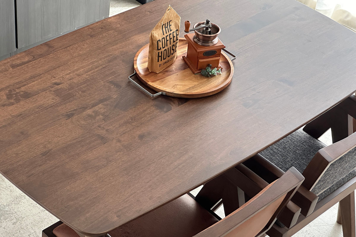 ダイニングテーブル 幅130cm 木製 ( テーブル 食卓テーブル 長方形 机 天然木 木製テーブル 2人 4人 食卓 コンパクト ダイニング 作業 ウッドテーブル 奥行76cm 丸角 )