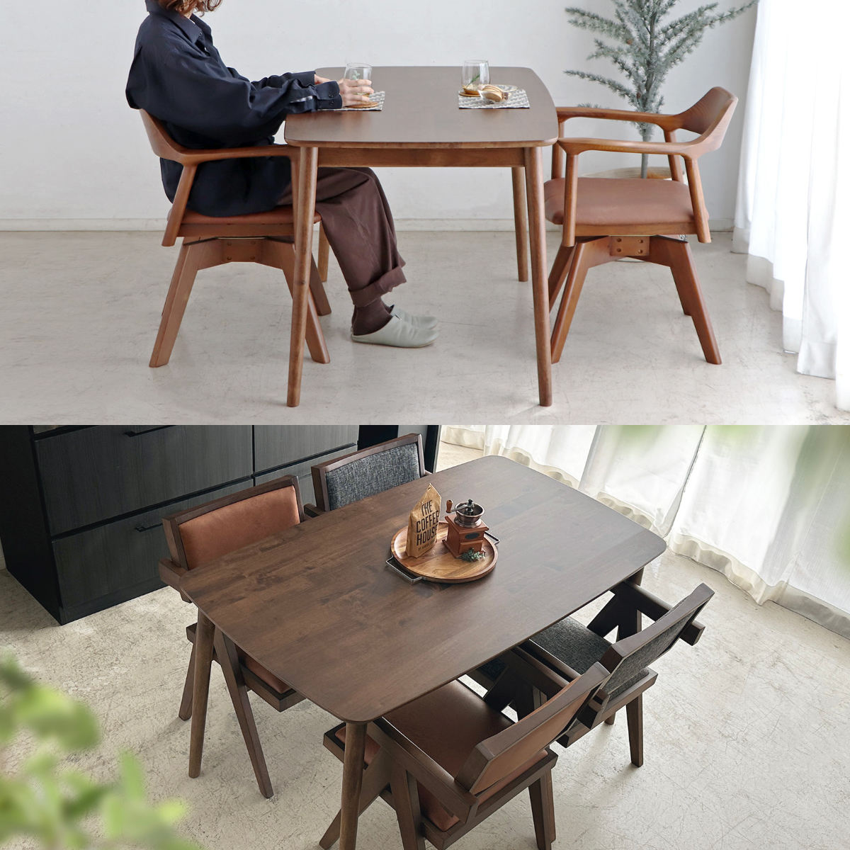 ダイニングテーブル 幅130cm 木製 ( テーブル 食卓テーブル 長方形 机 天然木 木製テーブル 2人 4人 食卓 コンパクト ダイニング 作業 ウッドテーブル 奥行76cm 丸角 )