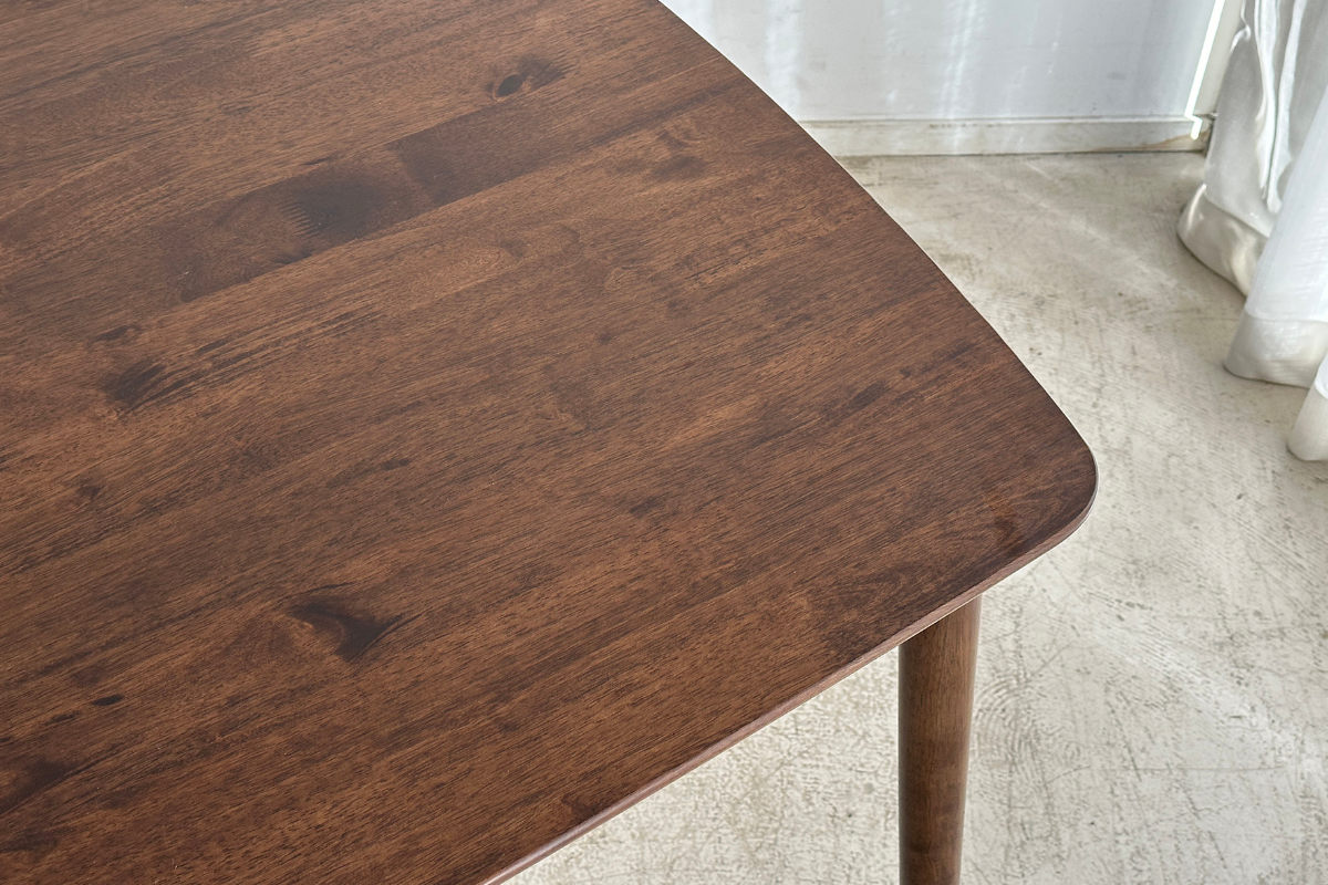 ダイニングテーブル 幅130cm 木製 ( テーブル 食卓テーブル 長方形 机 天然木 木製テーブル 2人 4人 食卓 コンパクト ダイニング 作業 ウッドテーブル 奥行76cm 丸角 )