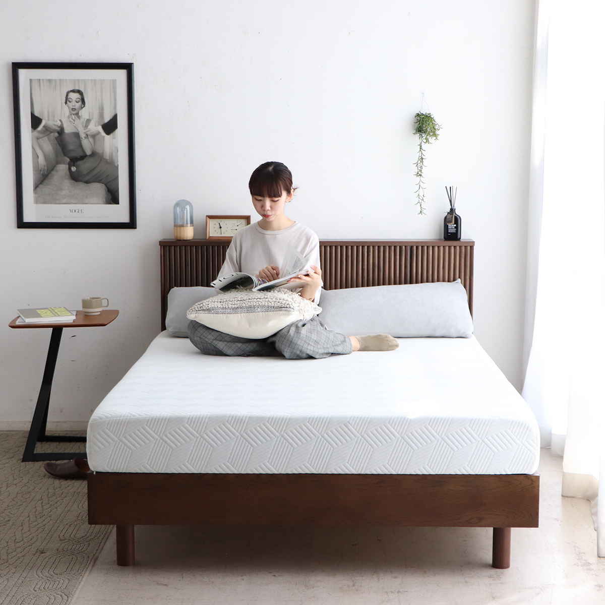 アスリートマットレス ダブル 厚さ18cm ウレタンフォーム ( マットレス ウレタン 寝具 極厚 マット カバー洗濯可 18cm カバー取り外しOK 滑り止め付き ホワイト 清潔 )