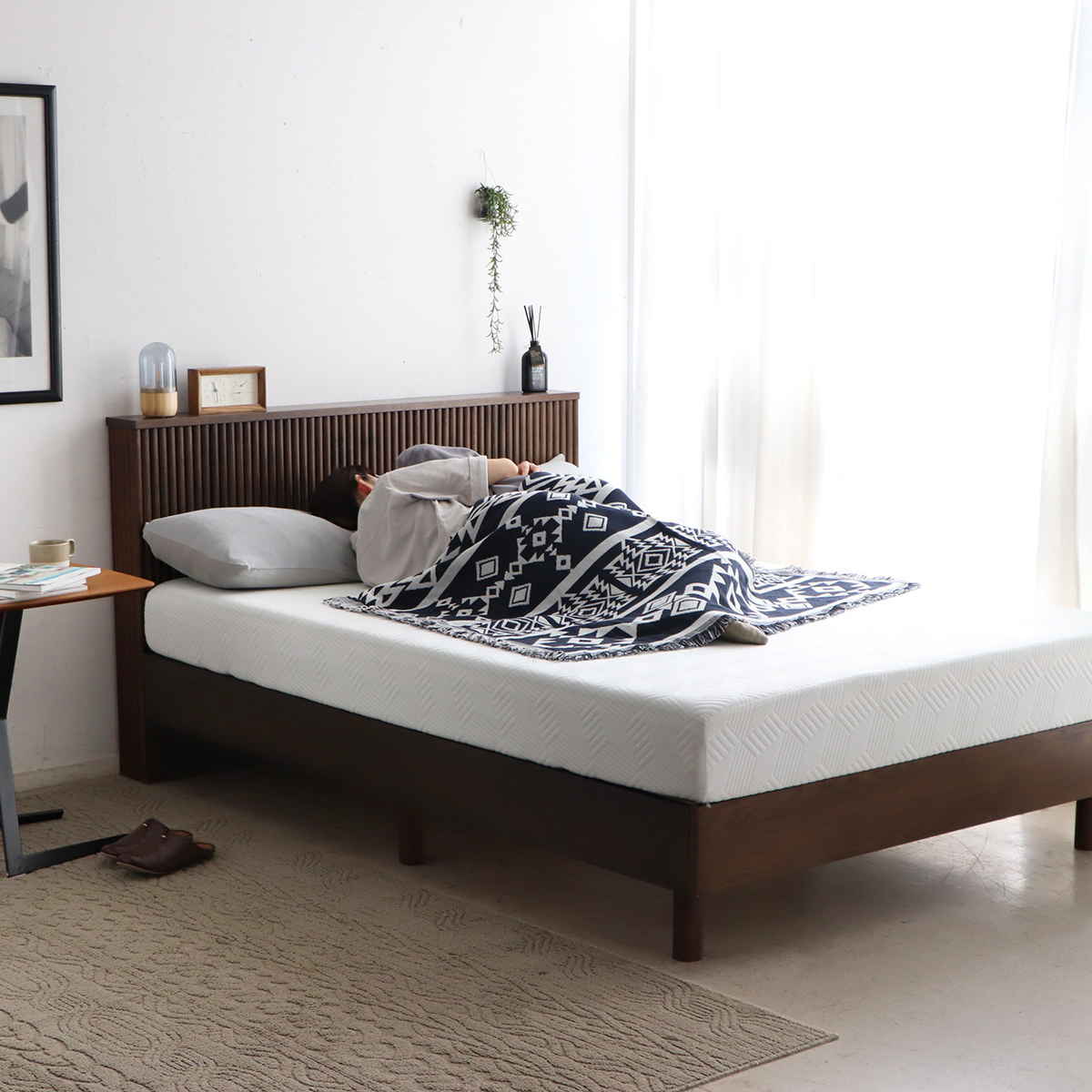 アスリートマットレス ダブル 厚さ18cm ウレタンフォーム ( マットレス ウレタン 寝具 極厚 マット カバー洗濯可 18cm カバー取り外しOK 滑り止め付き ホワイト 清潔 )