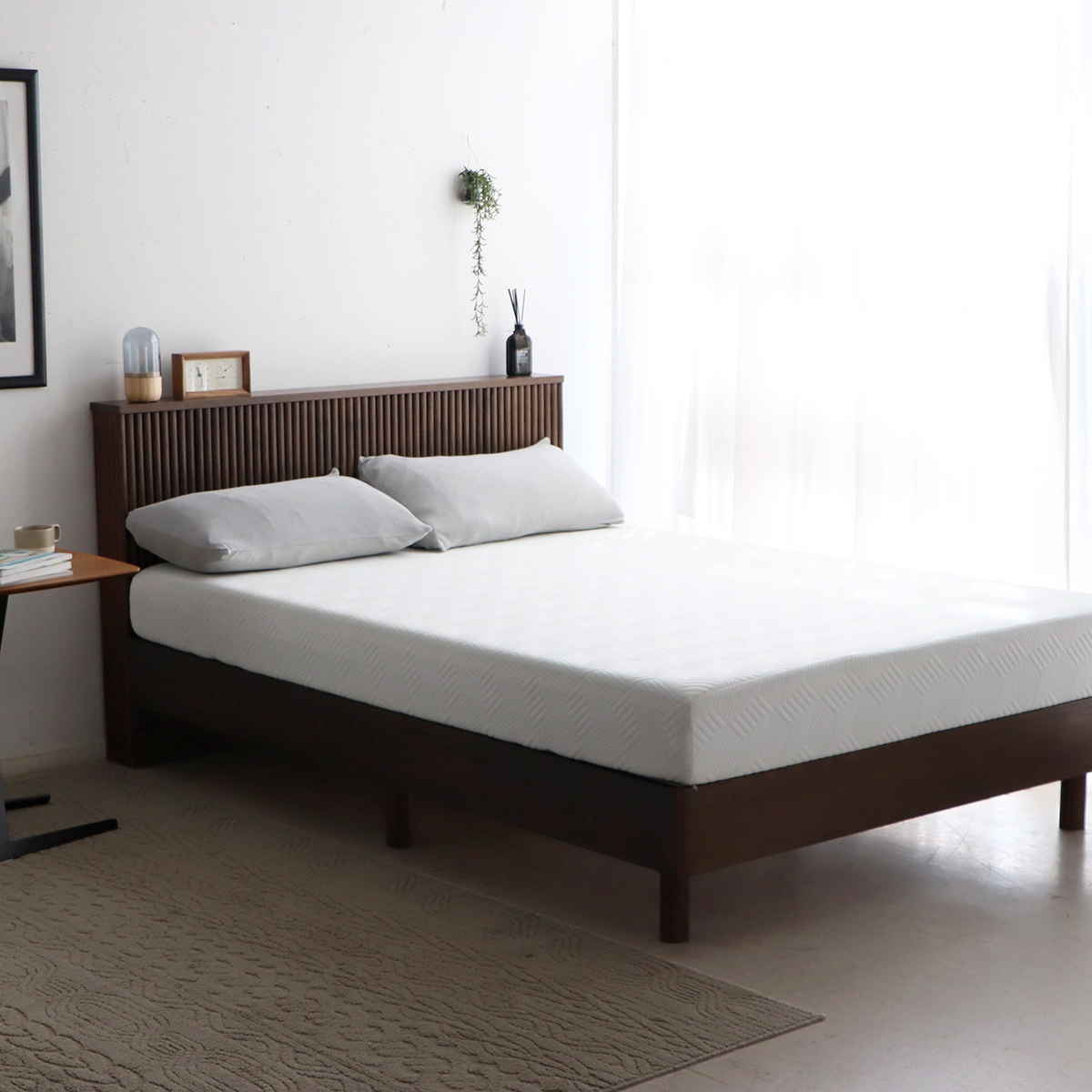 アスリートマットレス ダブル 厚さ18cm ウレタンフォーム ( マットレス ウレタン 寝具 極厚 マット カバー洗濯可 18cm カバー取り外しOK 滑り止め付き ホワイト 清潔 )