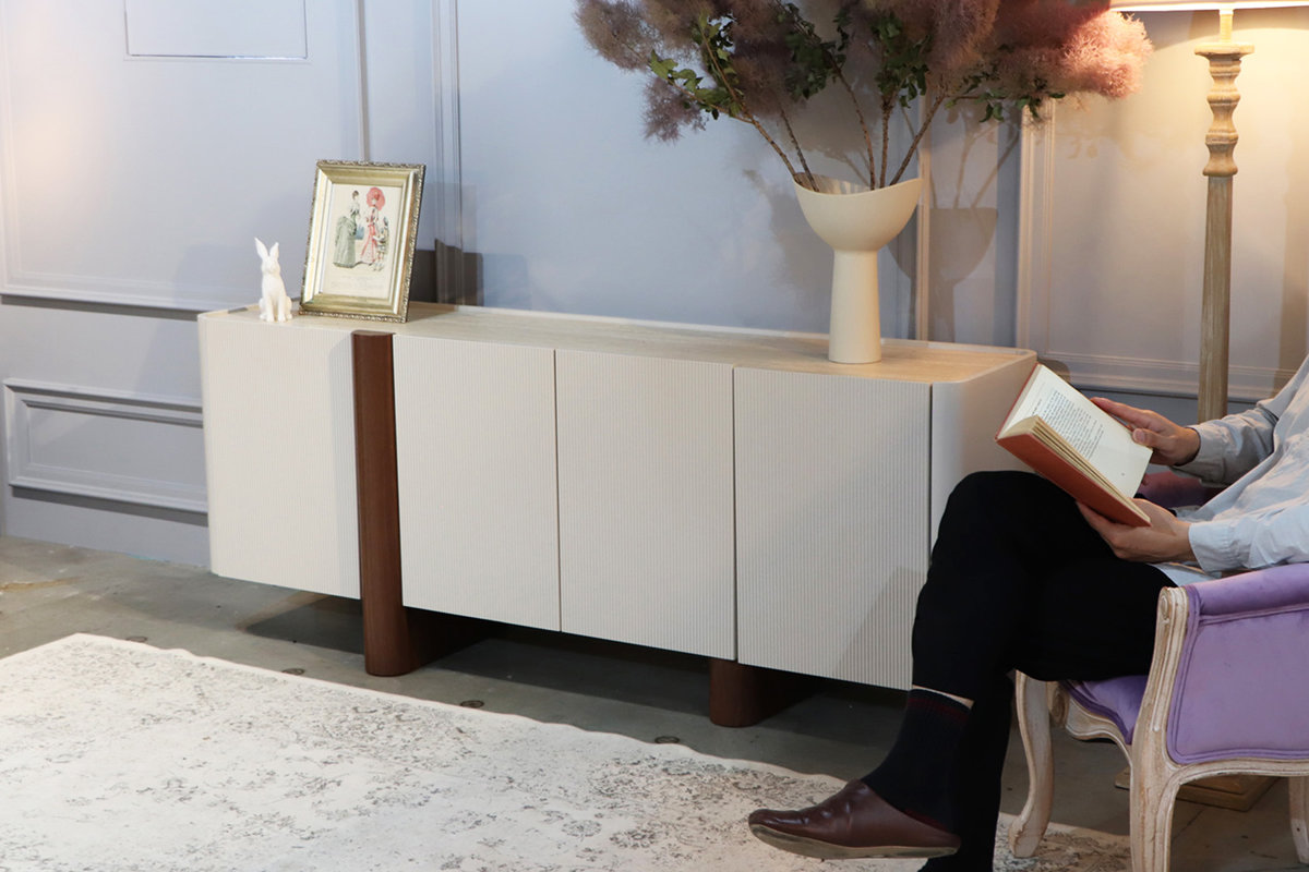 サイドボード 幅180cm ビオランテ 突板 ウォールナット ( リビングボード キャビネット 大容量 可動棚 棚 ラック 飾り棚 食器棚 リビング収納 )