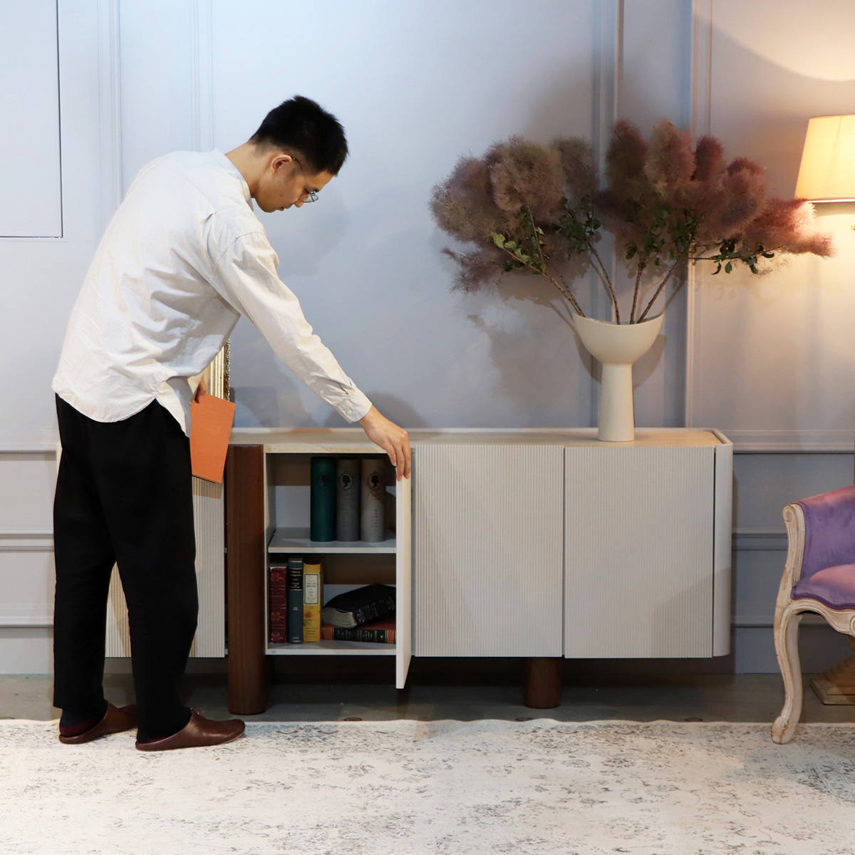 サイドボード 幅180cm ビオランテ 突板 ウォールナット ( リビングボード キャビネット 大容量 可動棚 棚 ラック 飾り棚 食器棚 リビング収納 )