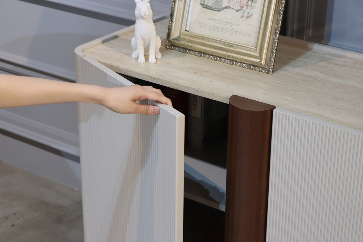 サイドボード 幅180cm ビオランテ 突板 ウォールナット ( リビングボード キャビネット 大容量 可動棚 棚 ラック 飾り棚 食器棚 リビング収納 )