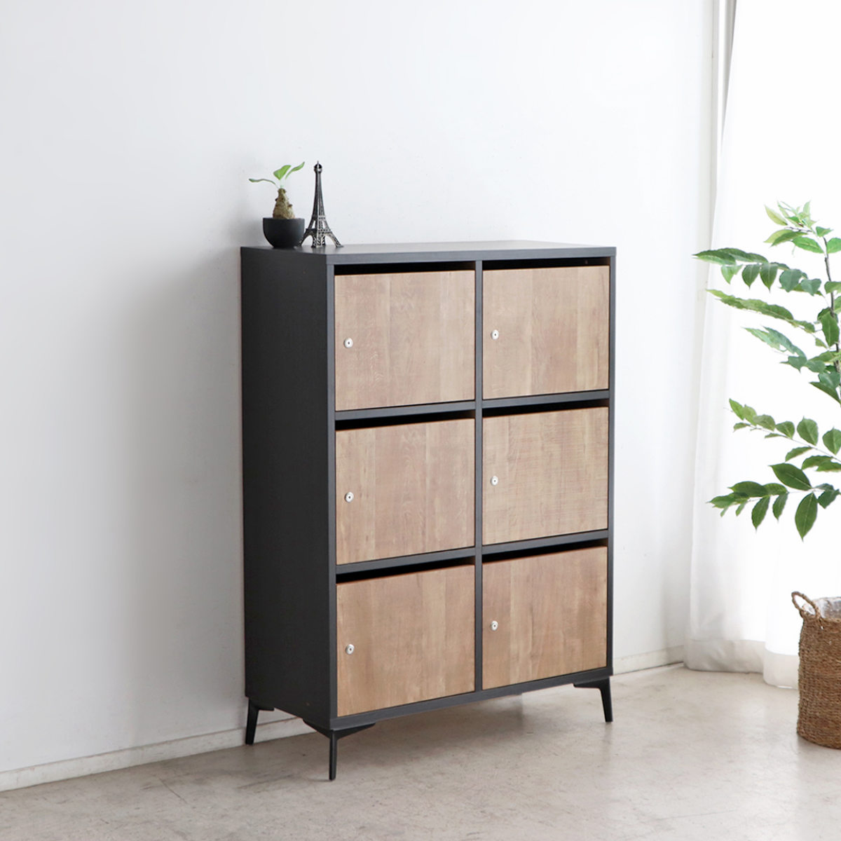 ロッカー 幅90cm 木目調 鍵付き 完成品 日本製 脚付き ( 鍵付ロッカー 荷物入れ オフィスロッカー 書庫 更衣室 更衣ロッカー 可動棚 棚 ラック 3段 )