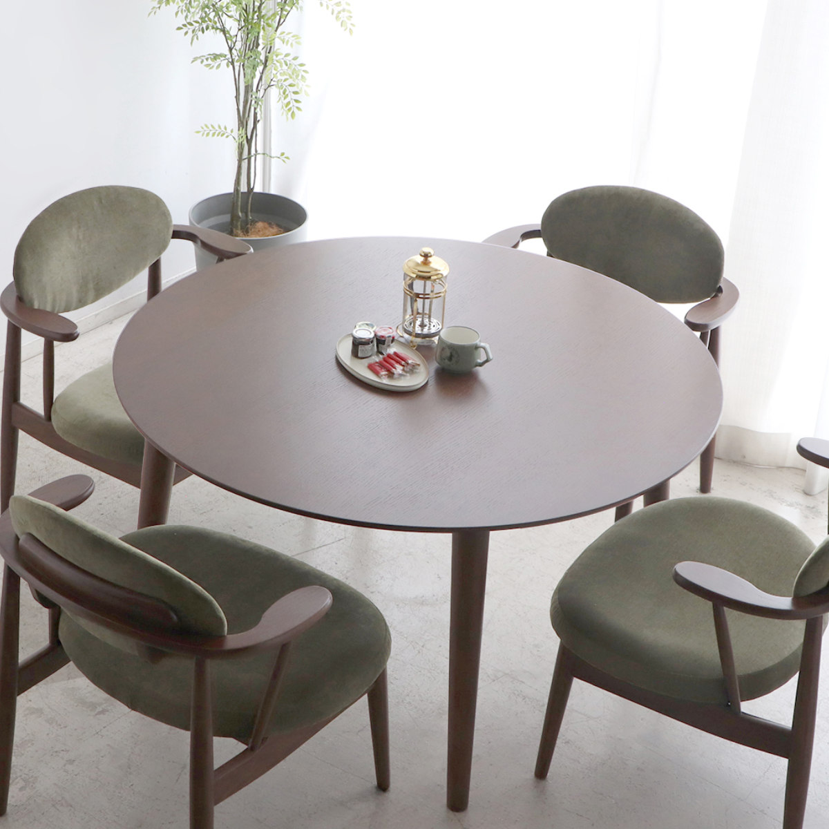 ダイニングテーブル 直径120cm 円形 木製 ロンド ( テーブル 食卓テーブル 机 食卓机 天然木 丸テーブル ダイニング 食卓 木製テーブル 作業台 シンプル 円卓 4人掛け ラウンドテーブル カフェテーブル ) 【ナチュラル】 ナチュラル