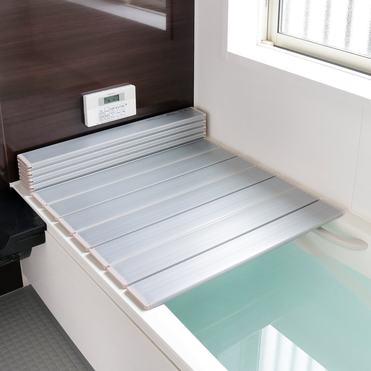 風呂ふた 折りたたみ 90×109cm 銀イオン配合 特注 別注 ( ふろふた 風呂蓋 風呂フタ ミューファン 日本製 風呂 フタ 蓋 ふた 折りたたみ式 Ag 抗菌 防臭 )