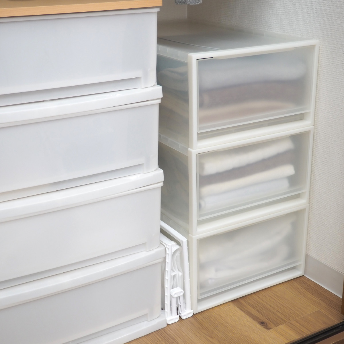 収納ボックス 3個セット 衣類収納 フレーム付き ワクパ ベーシック S 幅22×奥行39×高さ23cm ( 折りたたみ 衣類収納袋 衣類収納ボックス 収納 収納ケース 洗濯 丈夫 衣替え 押入れ収納 クローゼット収納 整理整頓 前開き 積み重ね )