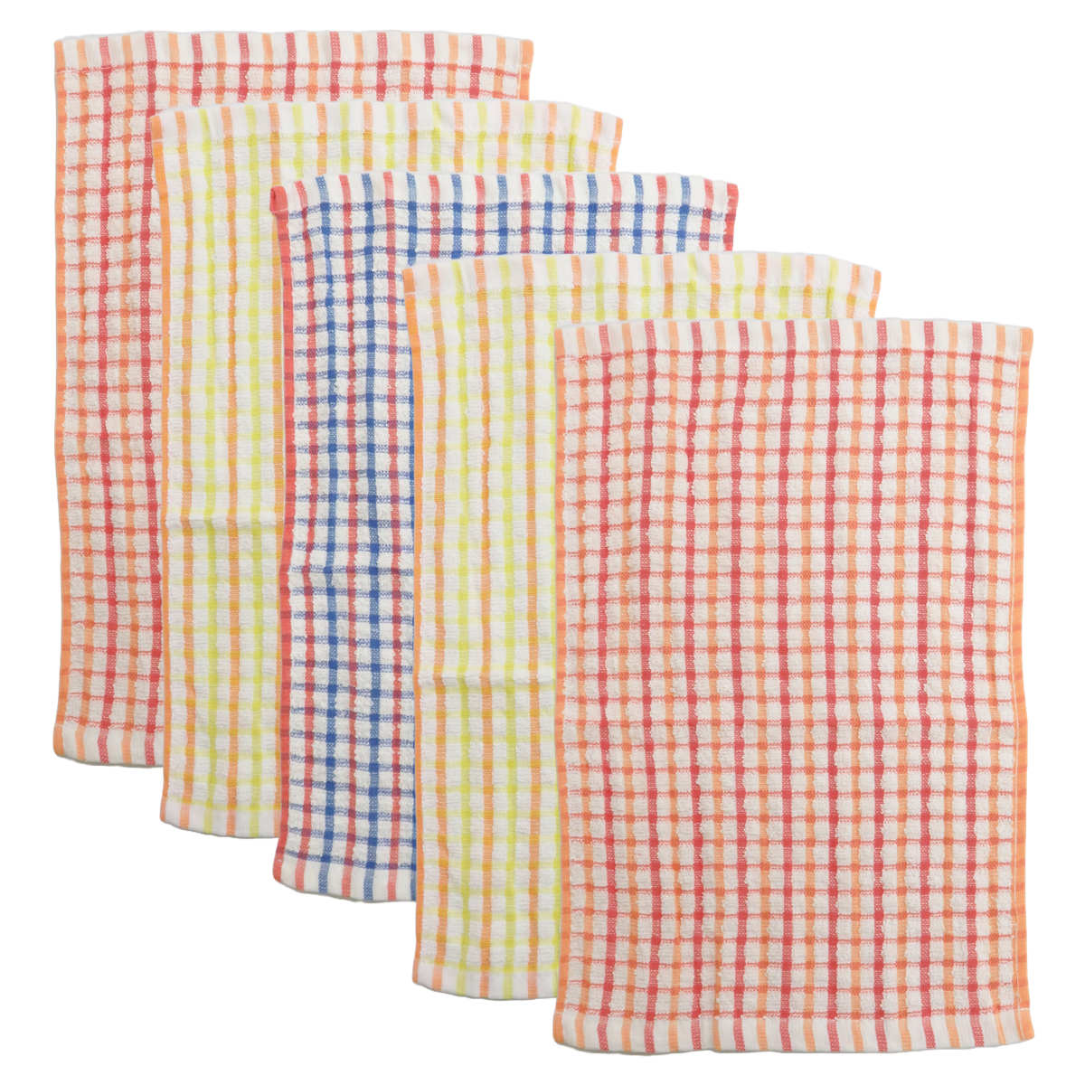 キッチンタオル 5枚入り コットン ( おしぼりタオル 食器 お皿拭き 口拭き 手拭き レジャー アウトドア テーブルフキン テーブルふきん テーブル布巾 食器拭き おしぼり 食卓用ふきん ダスター 綿 )