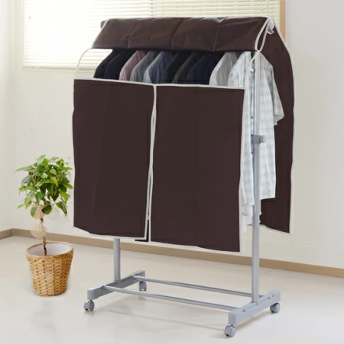 パイプハンガー用カバー 75~90cm対応 プラスワン ( ハンガーラック ハンガー掛け 洋服掛け )