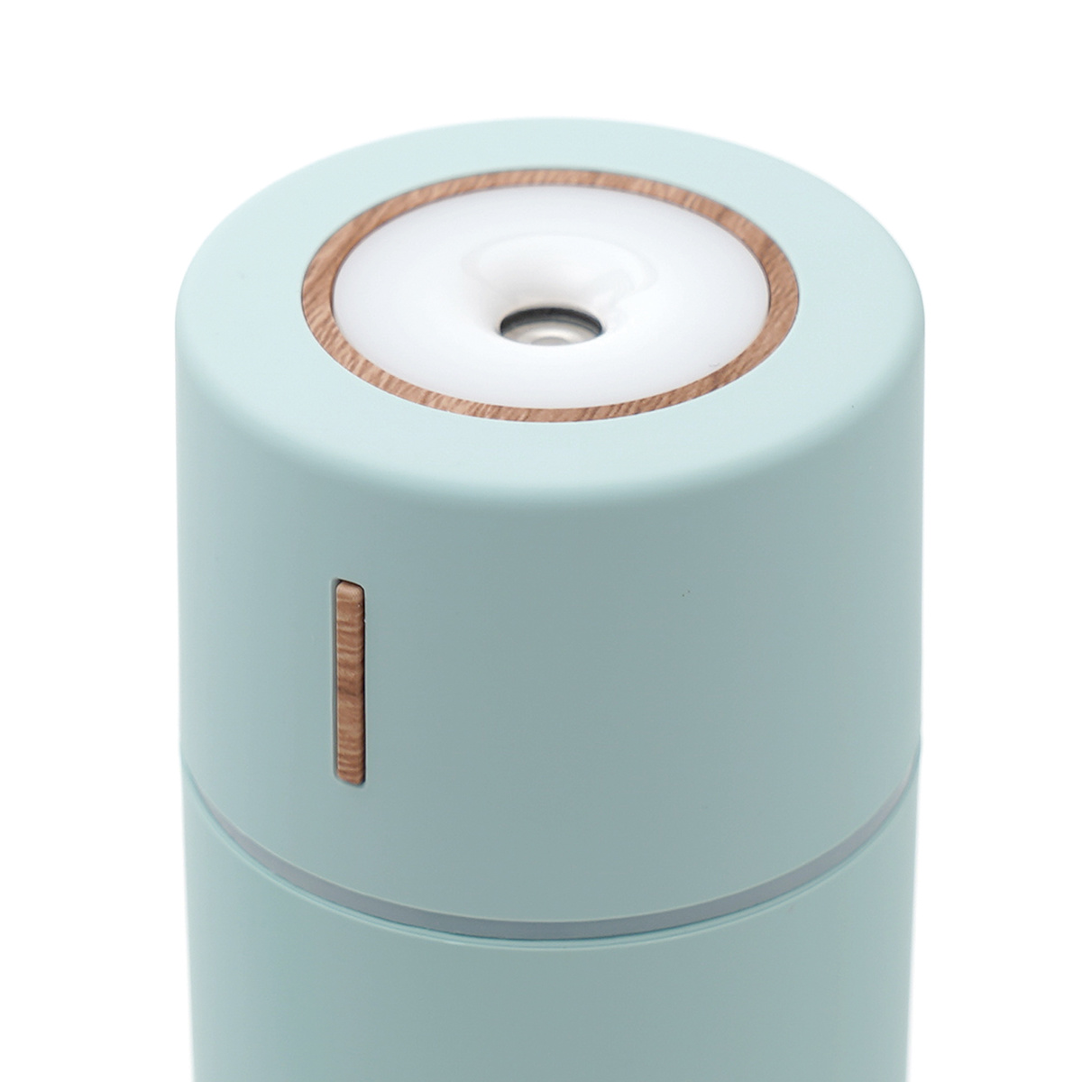 加湿器 MINI HUMIDIFIER ルビン ( 超音波 コンパクト 卓上 LEDライト USB おしゃれ 木目 小型 デスク ドリンクホルダー 車 デスクワーク エッセンシャルオイル アロマウォーター ギフト プレゼント ) 【ホワイト】 ホワイト