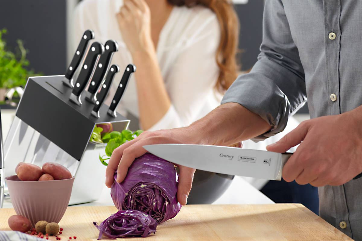 包丁 7点セット Century 食洗機対応 トラモンティーナ ( TRAMONTINA 牛刀包丁 果物ナイフ 料理包丁 包丁セット ステンレス キッチンナイフ スタンド付き ペティナイフ シェフナイフ パン切り包丁 万能包丁 文化包丁 切れ味抜群 )