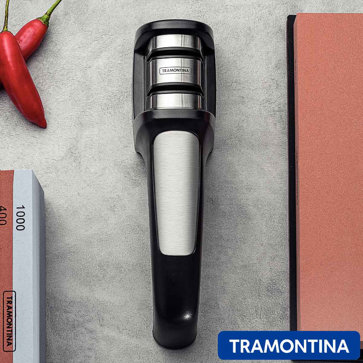 ロールシャープナー ダイヤモンドホイール トラモンティーナ ( TRAMONTINA Century 包丁研ぎ シャープナー 研ぎ器 砥石 包丁 研ぎ キッチン用品 包丁用 ほうちょう用 ナイフ用 キッチン雑貨 簡易研ぎ器 ほうちょう研ぎ お手入れ )