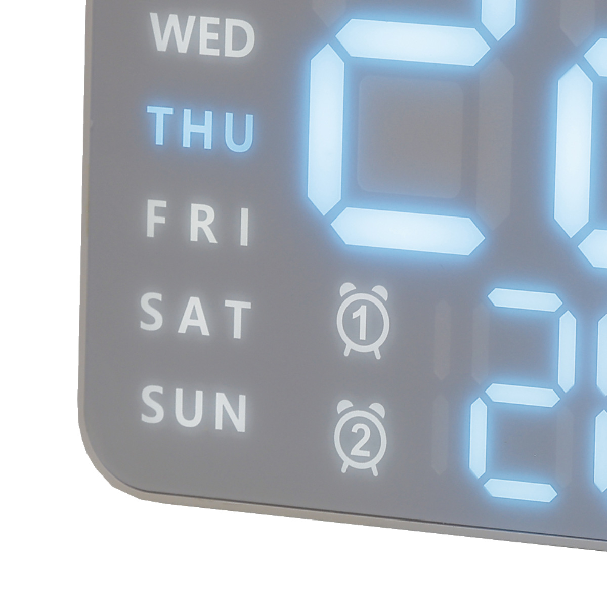 置き時計 LED デジタル時計 温度計付き 置き掛け兼用 SLOWER シエロ ( 温度計 カレンダー USB LED時計 置き 掛け アラーム スヌーズ カウントダウン 輝度調整 曜日表示 おしゃれ ) 【ホワイト×ホワイト】 ホワイト×ホワイト