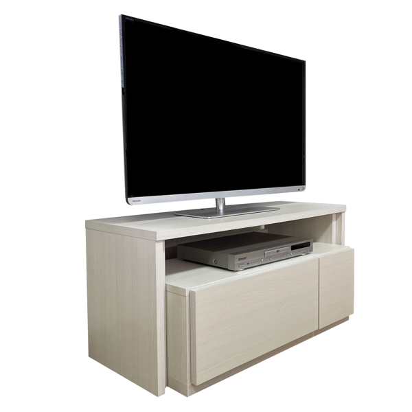 テレビ台 ローボード 高さ4段階調節 T-BASE 幅97cm ( 開梱設置 テレビボード TV台 TVボード テレビラック AVボード テレビ 完成品 収納 リビング収納 高級感 国産 木目 ブラウン ホワイト ナチュラル おしゃれ ) 【ブラウン】 ブラウン