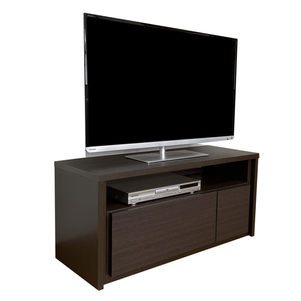 テレビ台 ローボード 高さ4段階調節 T-BASE 幅97cm ( 開梱設置 テレビボード TV台 TVボード テレビラック AVボード テレビ 完成品 収納 リビング収納 高級感 国産 木目 ブラウン ホワイト ナチュラル おしゃれ ) 【ブラウン】 ブラウン