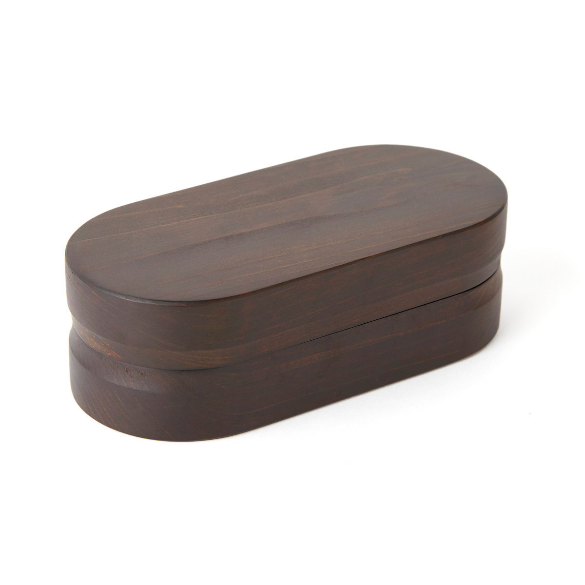 くり抜き弁当箱 1段 480ml 紀州桧弁当箱 type 2 ダークブラウン ( 弁当 食洗機対応 天然木 紀州桧 一段 おしゃれ 仕切り付き 日本製 食洗機OK お弁当 木 木製 くりぬき ランチボックス シンプル 和風 お弁当箱 弁当箱 )