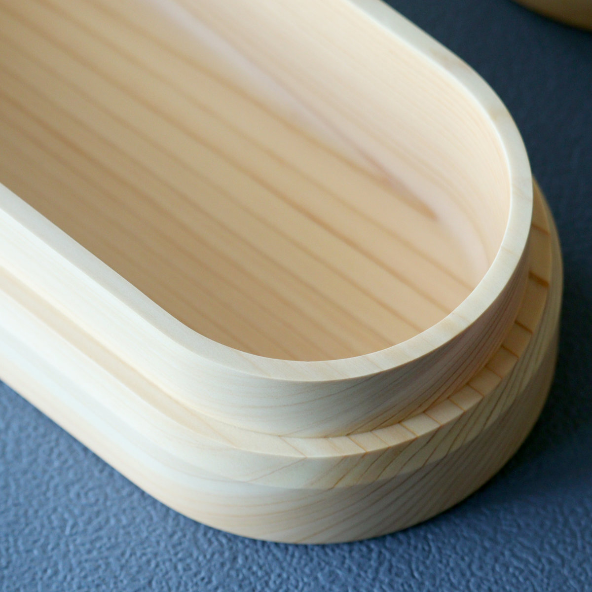 くり抜き弁当箱 1段 720ml 紀州桧弁当箱 type 3 ナチュラル ( 弁当 食洗機対応 天然木 紀州桧 一段 おしゃれ 仕切り付き 日本製 食洗機OK お弁当 木 木製 くりぬき ランチボックス シンプル 和風 お弁当箱 弁当箱 )