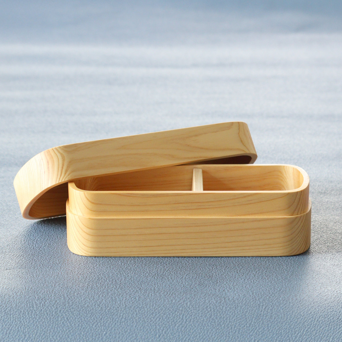 くり抜き弁当箱 1段 720ml 紀州桧弁当箱 type 3 ナチュラル ( 弁当 食洗機対応 天然木 紀州桧 一段 おしゃれ 仕切り付き 日本製 食洗機OK お弁当 木 木製 くりぬき ランチボックス シンプル 和風 お弁当箱 弁当箱 )