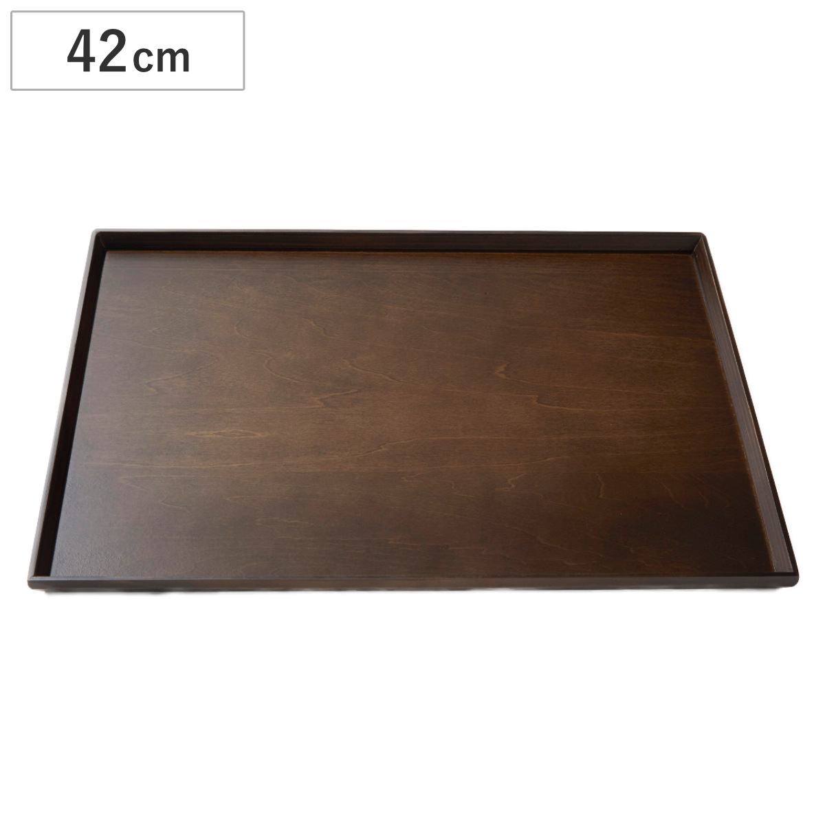 キッチントレー スタッキングトレー 茶色 42cm長 ( 木製 日本製 トレー トレイ キッチントレイ スタッキング 積み重ね おしゃれ シンプル ナチュラル カフェ風 )