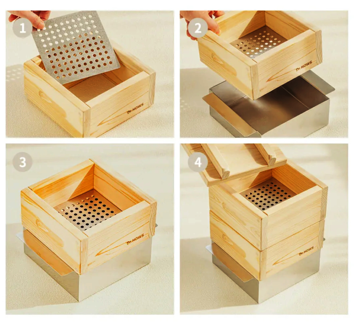 ひのき 4段蒸し器 蓋付き 39センチ