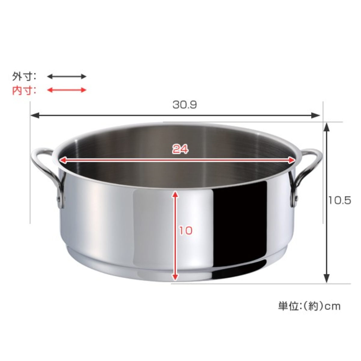 蒸し器 24cm サンク・クーシュ スチーマー UMIC ユミック ( せいろ スチーマー 調理器具 サンク・クーシュシリーズ24cm鍋専用蒸し器 ステンレス製蒸し器 蒸篭 蒸籠 蒸し料理 蒸し目皿 )