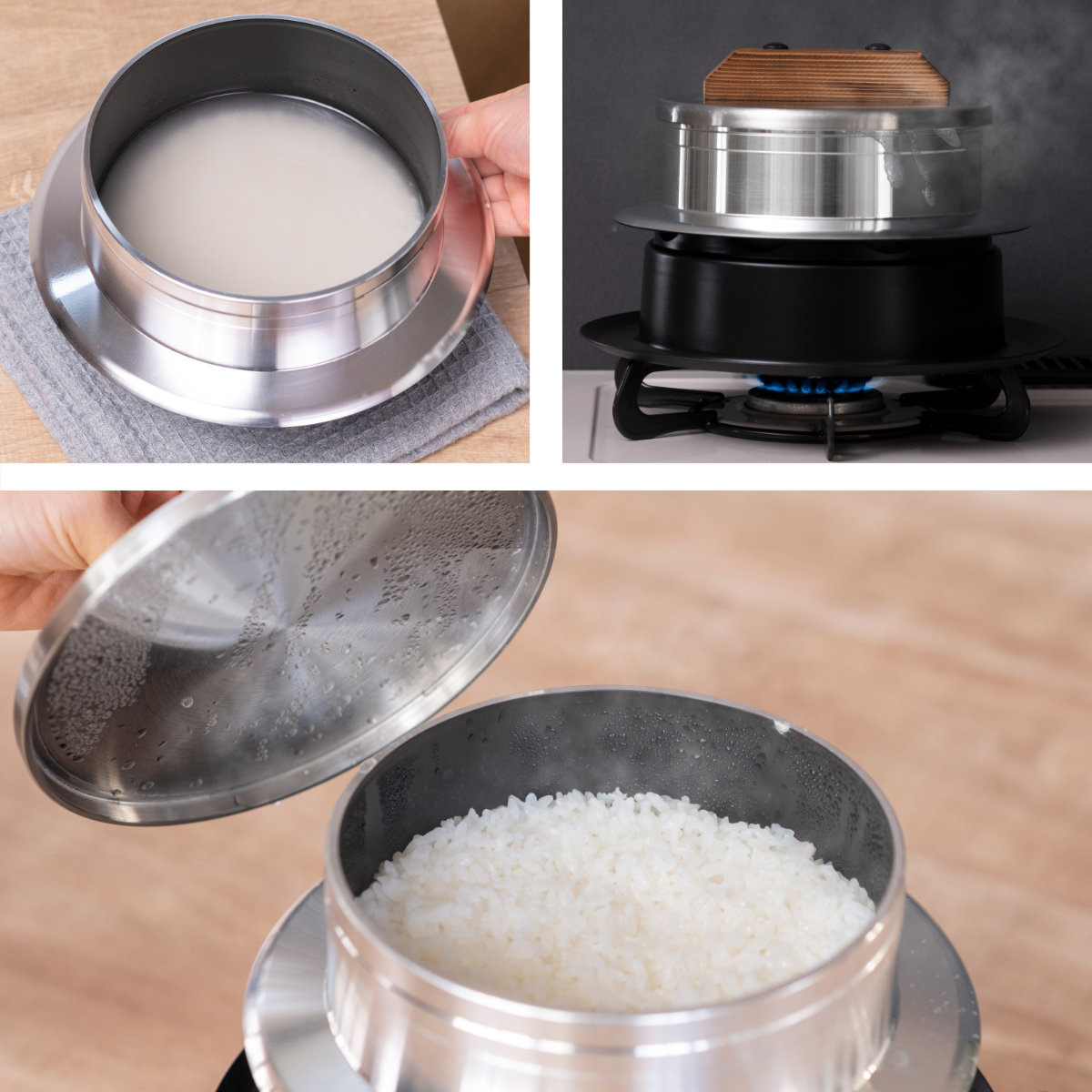 釜炊き　5合 炊飯鍋 5合炊き ガス火専用 謹製 釜炊き三昧 極 日本製 UMIC