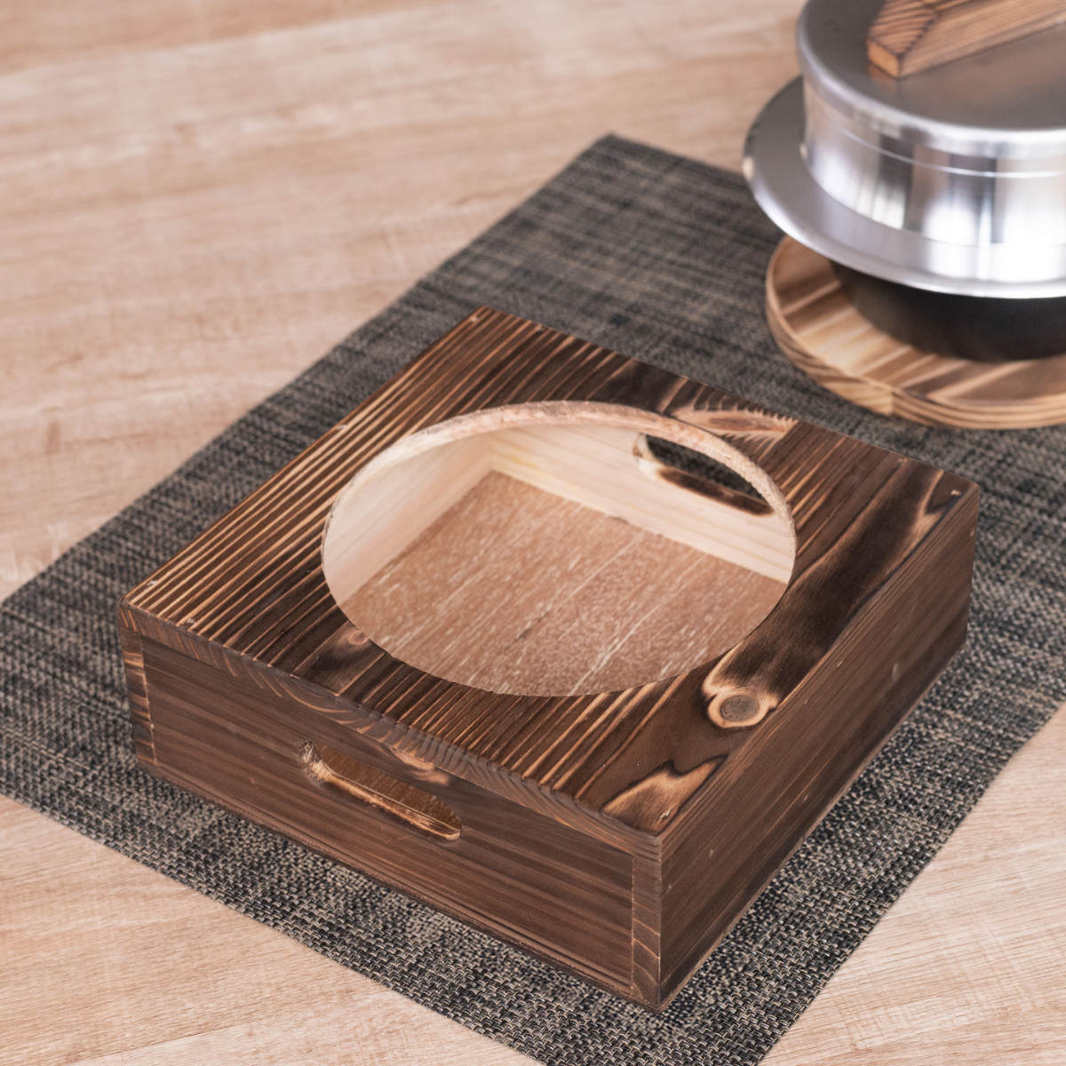 釜置台 3合用 謹製 釜炊き三昧 極 日本製 UMIC ( ユミック 釜台 木製 炊飯鍋 三合用 受け台 置台 置き台 単品 ご飯鍋 ご飯釜 炊飯釜 )