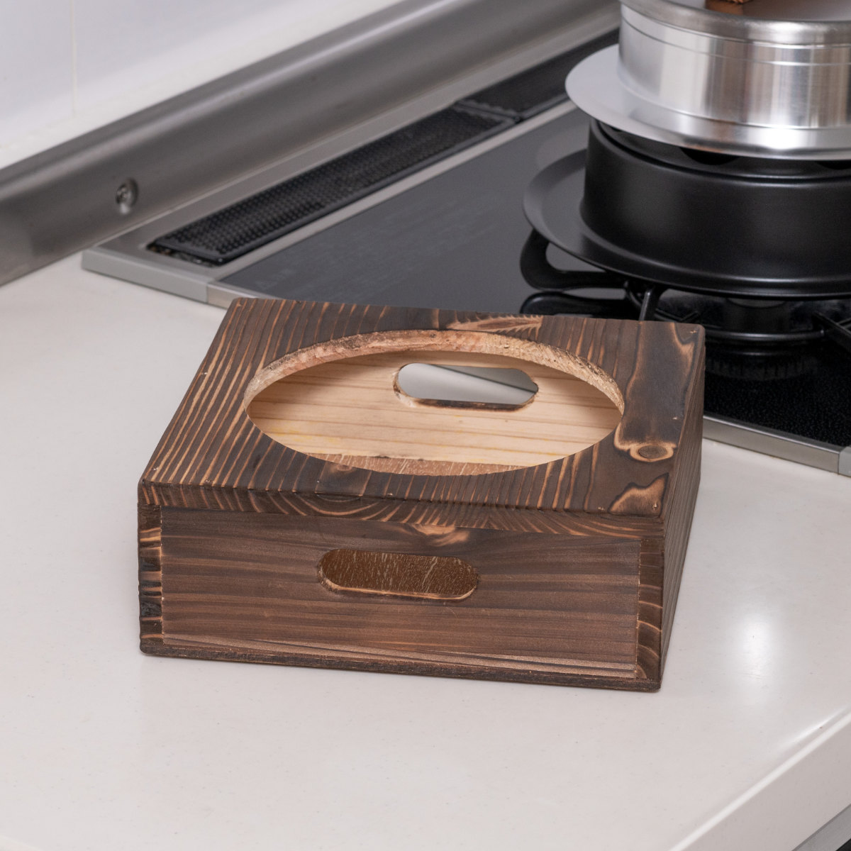 釜置台 3合用 謹製 釜炊き三昧 極 日本製 UMIC ( ユミック 釜台 木製 炊飯鍋 三合用 受け台 置台 置き台 単品 ご飯鍋 ご飯釜 炊飯釜 )