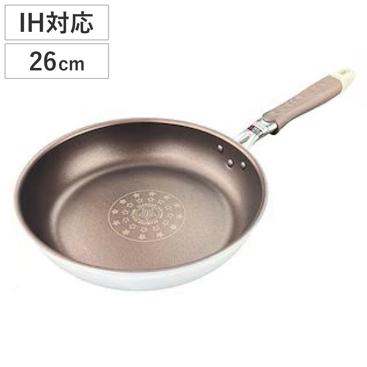 フライパン 26cm IH対応 軽量 ダイヤモンドコーティング Cokwer 軽くて丈夫なフライパン ( ガス火対応 金属ヘラOK ふっ素加工 軽い 26センチ フッ素加工 フッ素コーティング アルミ製 )