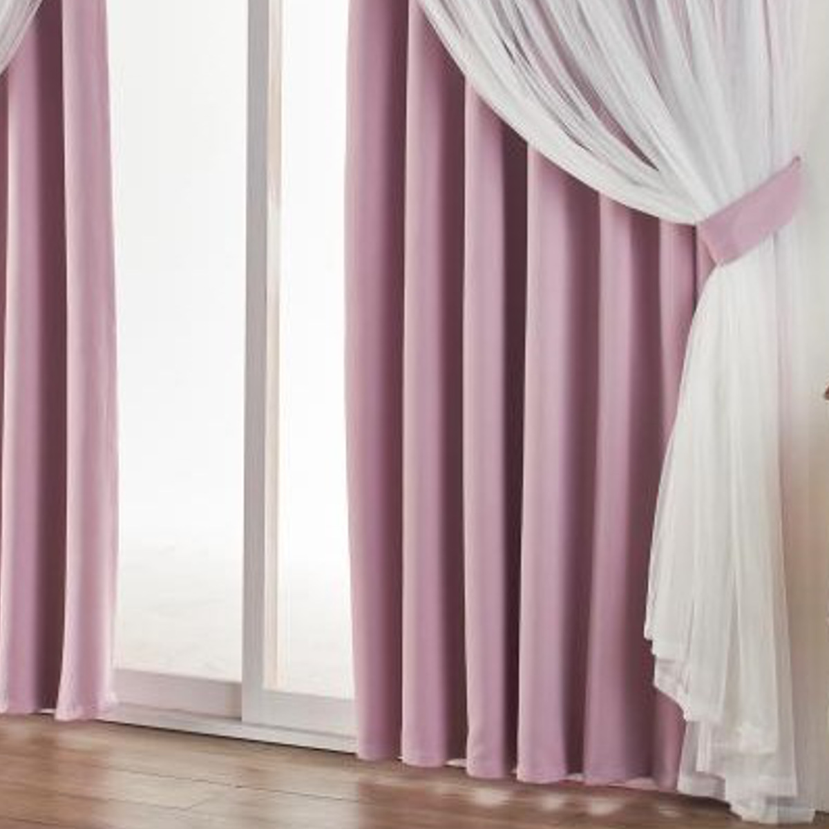 カーテン 遮光 2級 2枚組 幅100cm×丈210cm レイヤードカーテン くすみカラー 姫系 ( ドレープ 既製品 洗えるカーテン 2枚 レース ウォッシャブル インテリア レイヤード 2倍ヒダ 洗濯できる 洗える 既成 2級遮光 掃き出し窓 ) 【ベージュ】 ベージュ