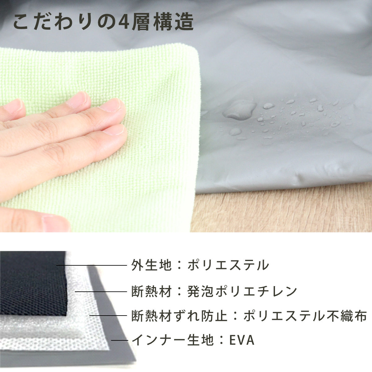 トート保冷バッグ M 16L 防水 ( 保冷 マチ広 トート 保冷バッグ 中型 クーラーバッグ クーラートートバッグ バッグ ショッピングバッグ お弁当 コンパクト 大容量 買い物 ショッピング お買い物バッグ 防水バック シンプル 無地 )