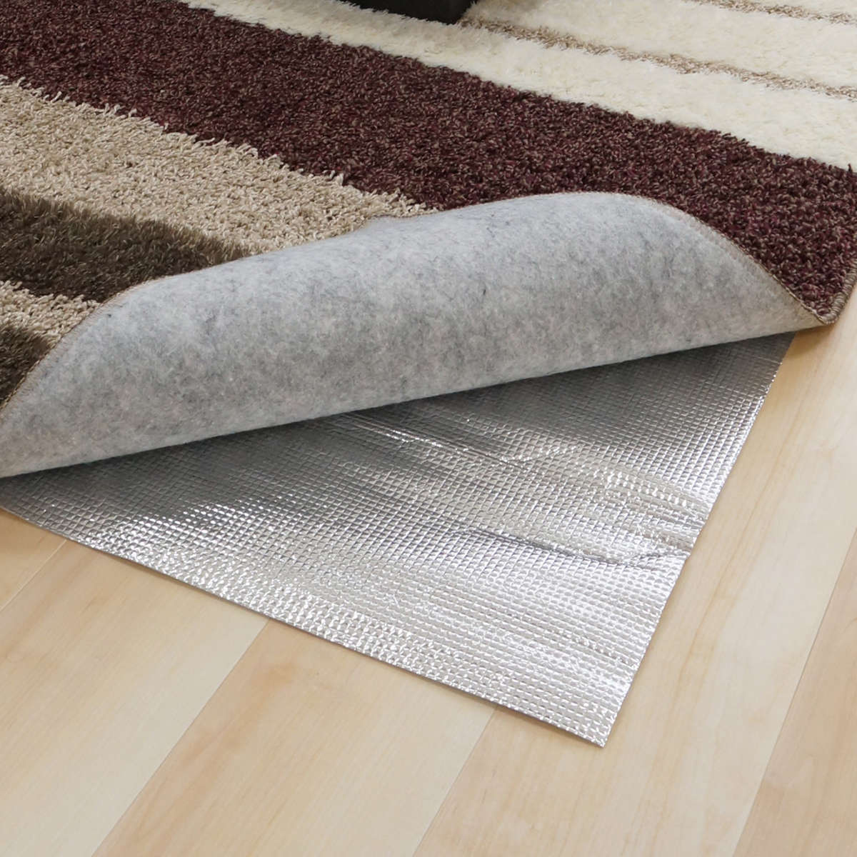 保温シート アルミマット 防ダニ ほかほかシート 3畳 ( 180×240 防音2級 断熱シート 保温マット ホットカーペット コタツ ラグ 絨毯 下敷き 厚さ2mm 三畳 断熱マット カーペット アルミ 保温 冷気 遮断 断熱 節電 省エネ )