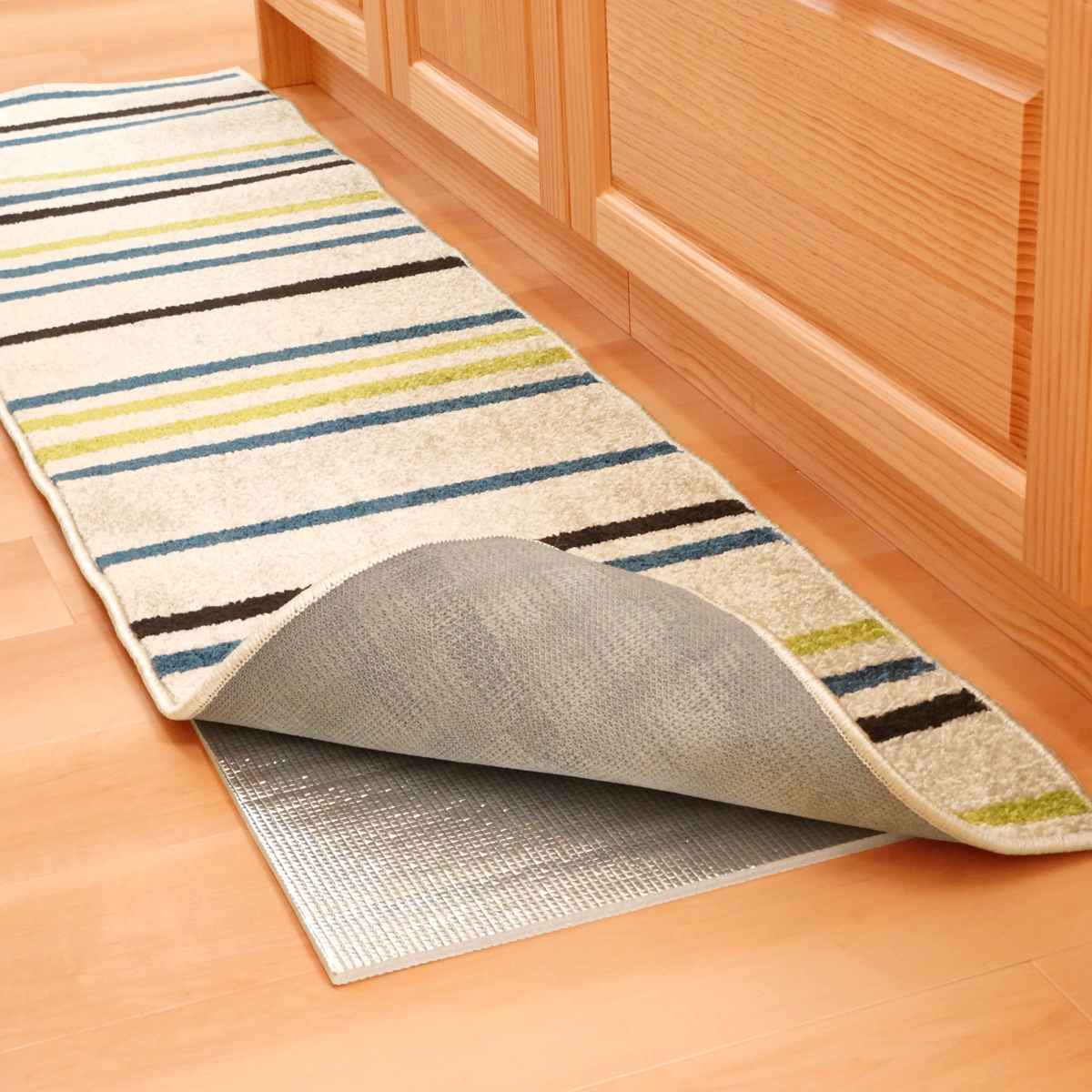 保温シート キッチンマット ほかほか クッションマット 防ダニタイプ ( 42×165 厚さ8mm 防音特級 断熱シート 保温マット ホットカーペット キッチン ラグ 断熱マット カーペット 絨毯 下敷き アルミ 保温 冷気 遮断 断熱 )