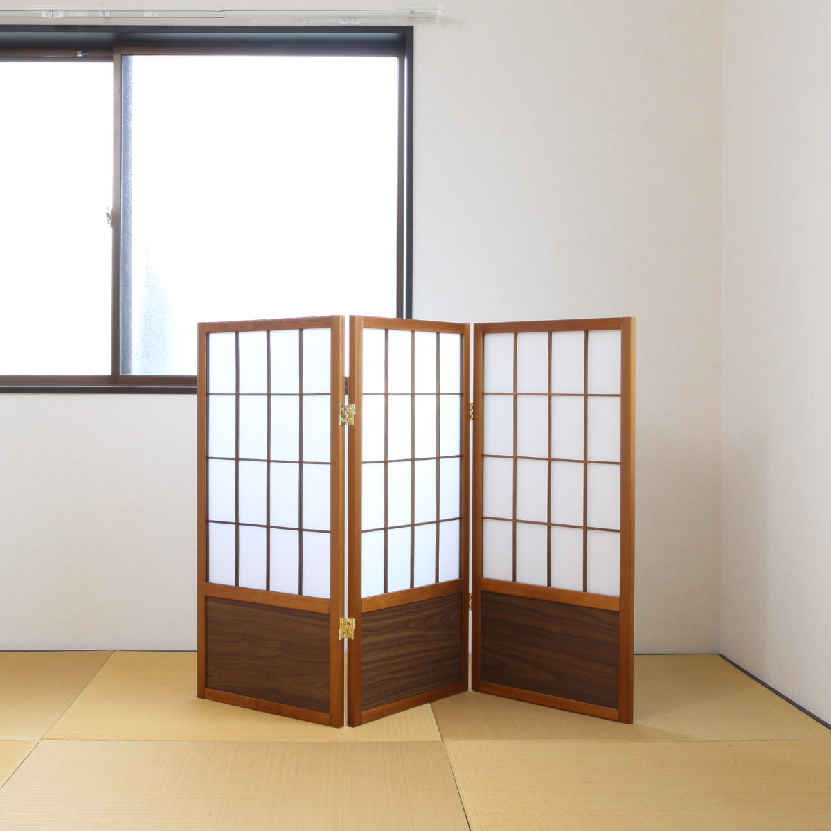 衝立 和風衝立 あずきS 3連 高さ90cm （ 間仕切り 目隠し