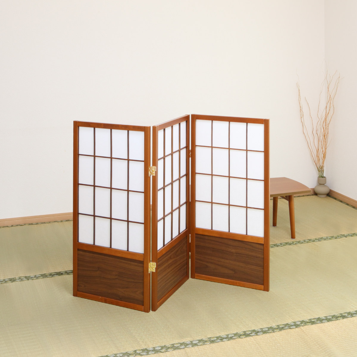 衝立 和風衝立 あずきS 3連 高さ90cm （ 間仕切り 目隠し