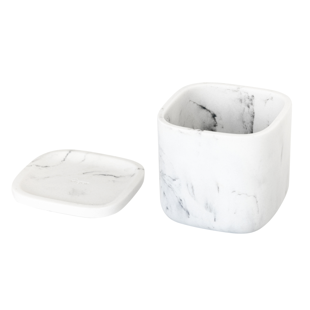 収納ケース Vigar ゼンス スクエア バスルームコンテナ ( ヴィガール 収納 小物 コットン ケース ふた付 正方形 容器 保管 綿棒 コスメ サニタリー シンプル 洗面用品 おしゃれ )