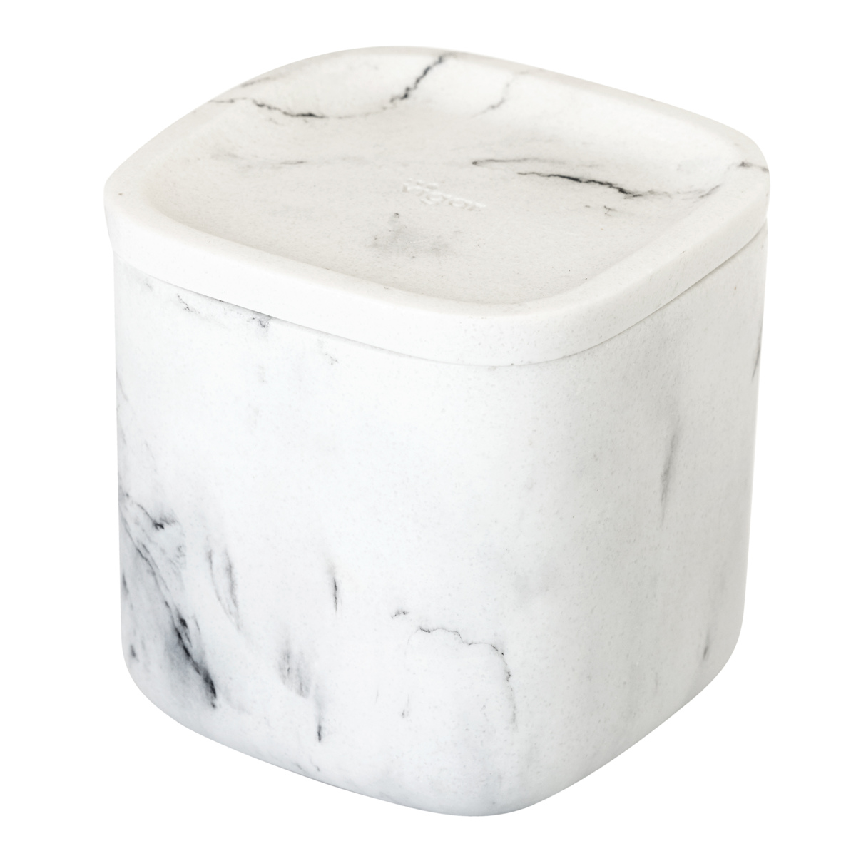 収納ケース Vigar ゼンス スクエア バスルームコンテナ ( ヴィガール 収納 小物 コットン ケース ふた付 正方形 容器 保管 綿棒 コスメ サニタリー シンプル 洗面用品 おしゃれ )