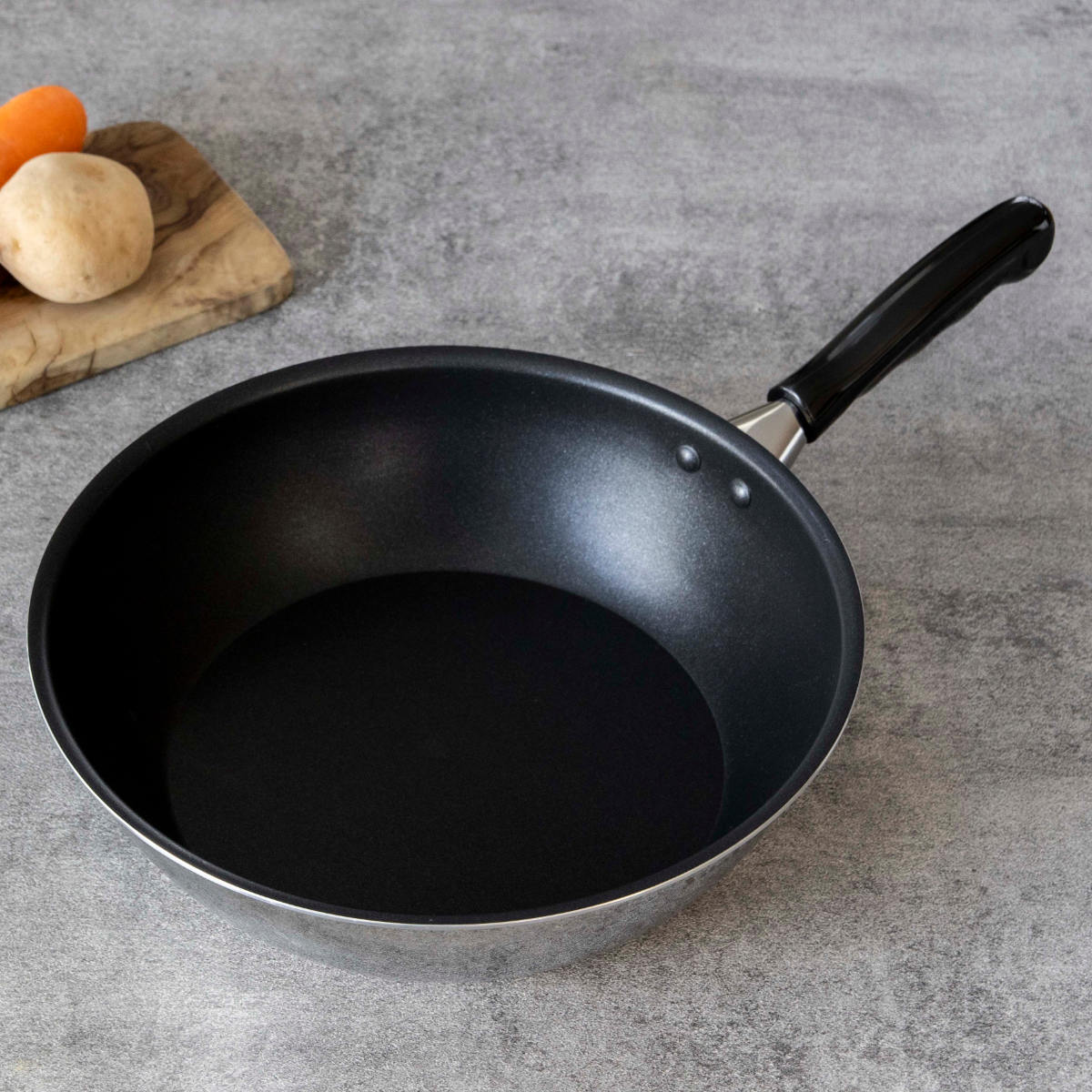 Vita Craft ウォックパン 26cm IH対応 カーペンター PFOAフリー 深型フライパン ( ガス火対応 片手鍋 炒め鍋 深型 金属ヘラOK ふっ素加工 軽い 日本製 26センチ フッ素加工 いため鍋 アルミ ステンレス 2層構造 軽量 )