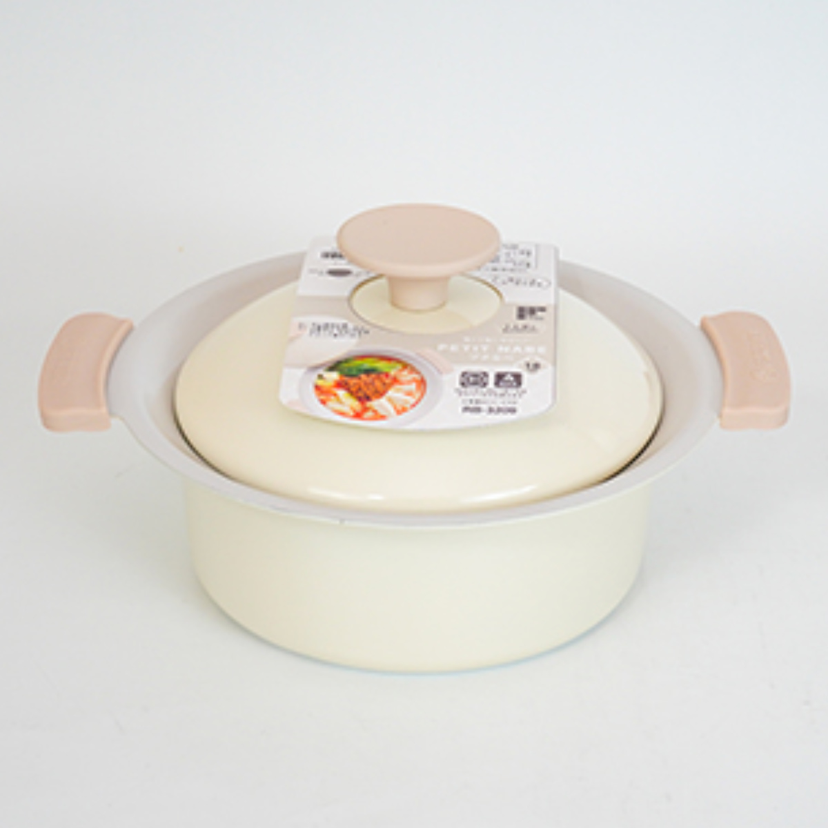 卓上鍋 16cm IH対応 軽量 蓋付き プチなべ ( ガス火対応 一人 鍋 なべ 両手鍋 軽い 16センチ ミニ コンパクト アルミ 卓上なべ 調理鍋 料理鍋 ガスコンロ ) 【アイボリー】 アイボリー